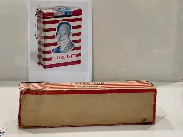 Rare 1952 I Like Ike Eisenhower Presidential Empty Cigarette Box and 2 Packs view 2