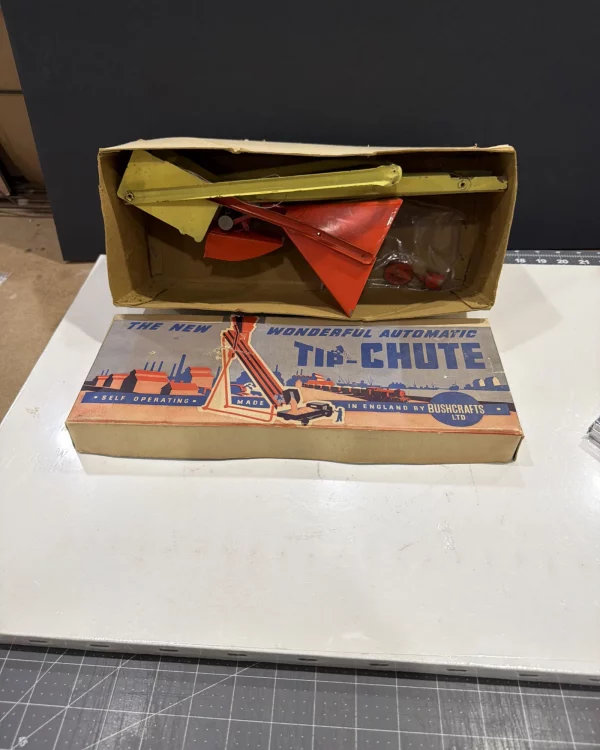 Vintage 1940s Automatic Bushcraft Tip Chute Toy With Box