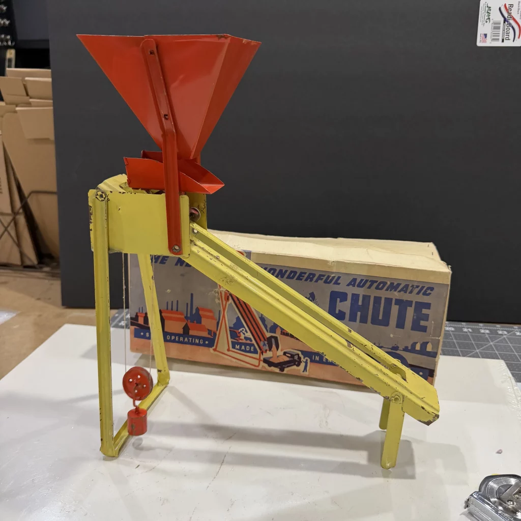 Vintage 1940s Automatic Bushcraft Tip Chute Toy With Box view 4