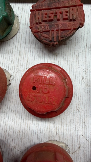 27 Vintage Battery Caps in Shadow Box - Hester, Delco, Exide, Wizard! view 2