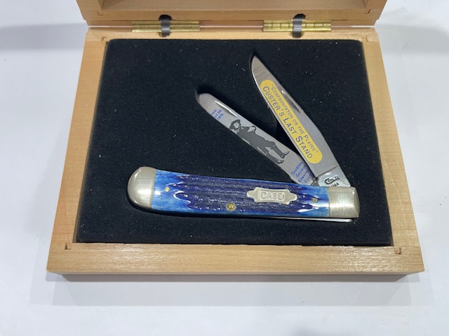 Rare Misprint 2000 Case New Old Stock Limited Edition 084 Custers Last Stand Pocket Knife - Wrong Death Date on Knife view 5