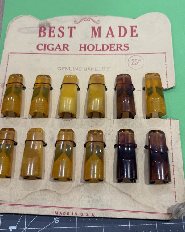 Vintage 1930's Bakelite Store Display 12 Cigar Holders ~ Original Unused!