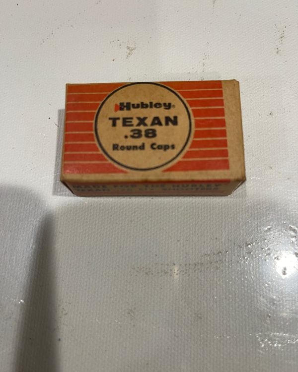 Vintage 1950's HUBLEY Texan .38 Round Caps Box! NOS! Full & Sealed!!