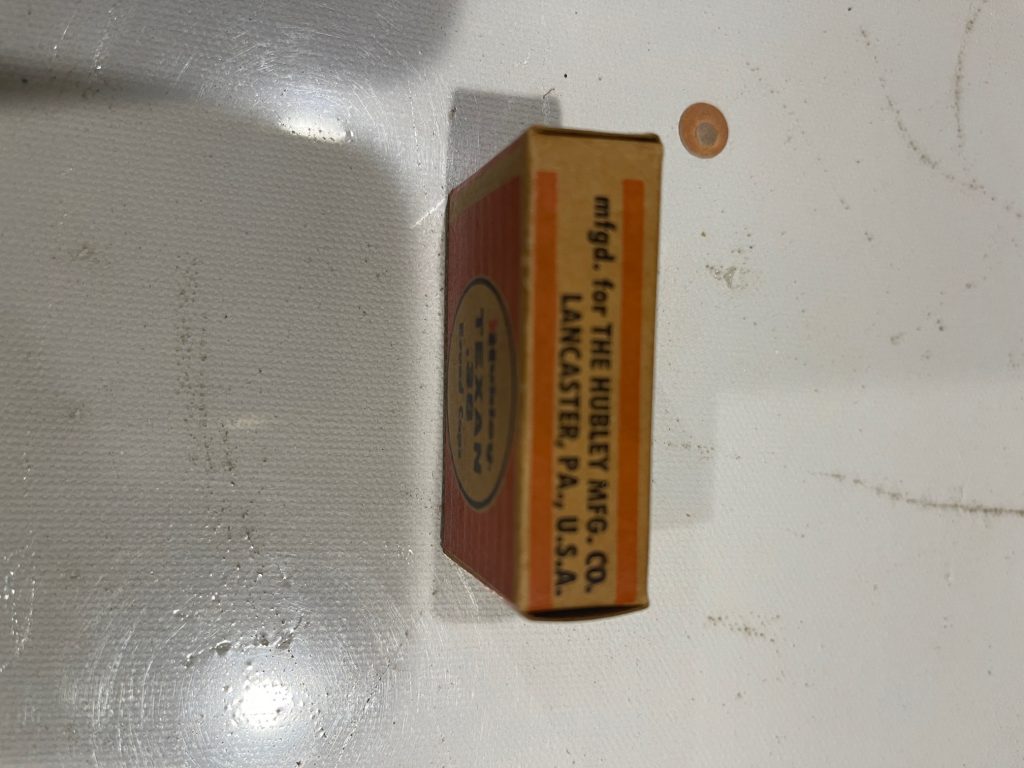 Vintage 1950's HUBLEY Texan .38 Round Caps Box! NOS! Full & Sealed!! view 4
