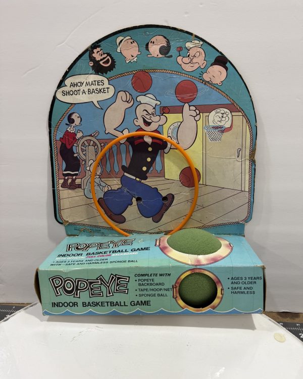 Vintage 1955 Popeye Indoor Basketball Game DAR-Al Promotions Complete In Box Toy
