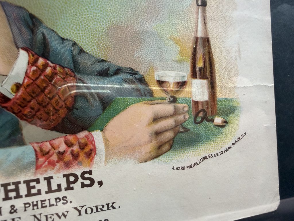 Antique 1880's Quiet Smile Cigar Label Salesman Sample, A. Ward Phelps NY/ Chicago ~ New Old Stock view 5