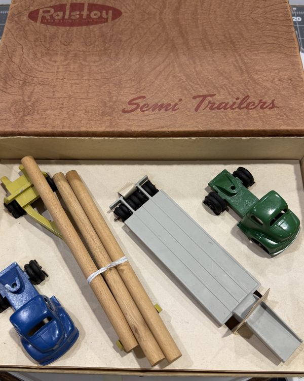 1950's Ralstoy Interchangeable Tractor Trailer Set W/Original Box! NOS!