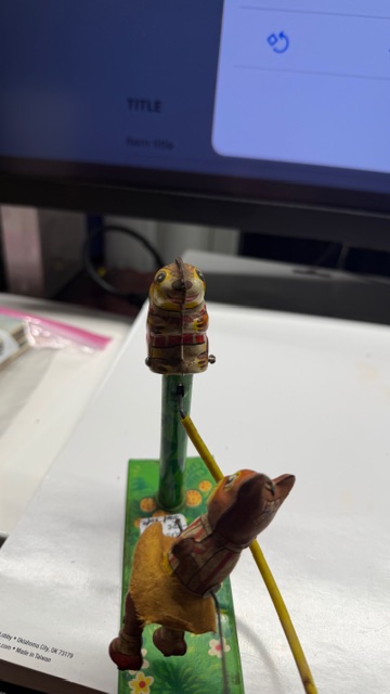 Vintage 1950's TPS Japan Tin Wind Up Skip Rope Mechanical Toy! Works! view 7