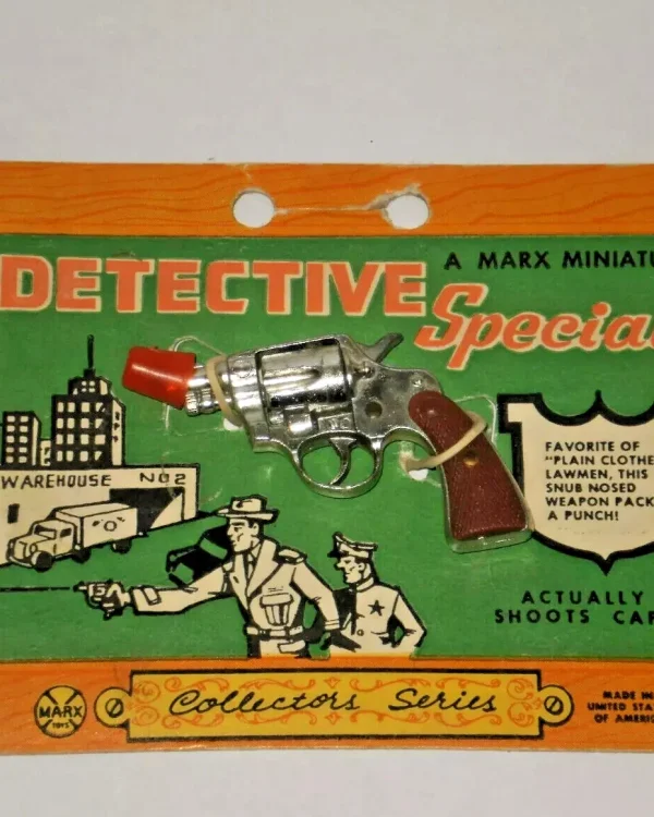 Vintage 1950's Marx Mini Detective Cap Gun on Original Card!