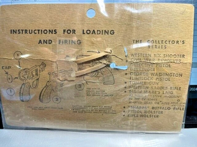 Vintage 1950's Marx Mini Detective Cap Gun on Original Card! view 4