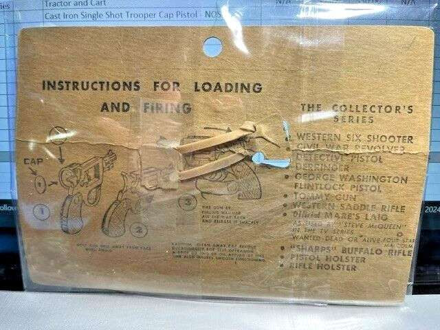 Vintage 1950's Marx Mini Detective Cap Gun on Original Card! view 3