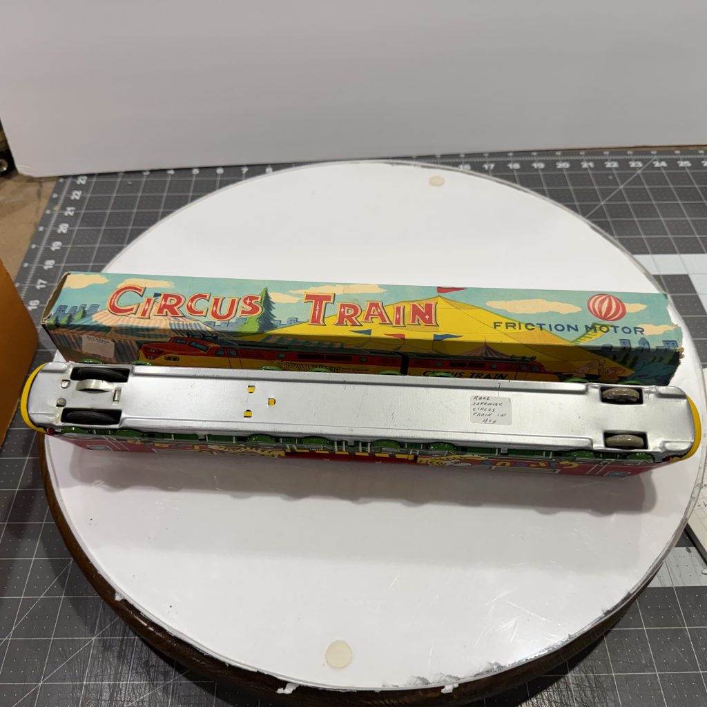 Vintage 1950s 15" Friction Shinseiki Japanese Tin Circus Train NOS In Box view 9