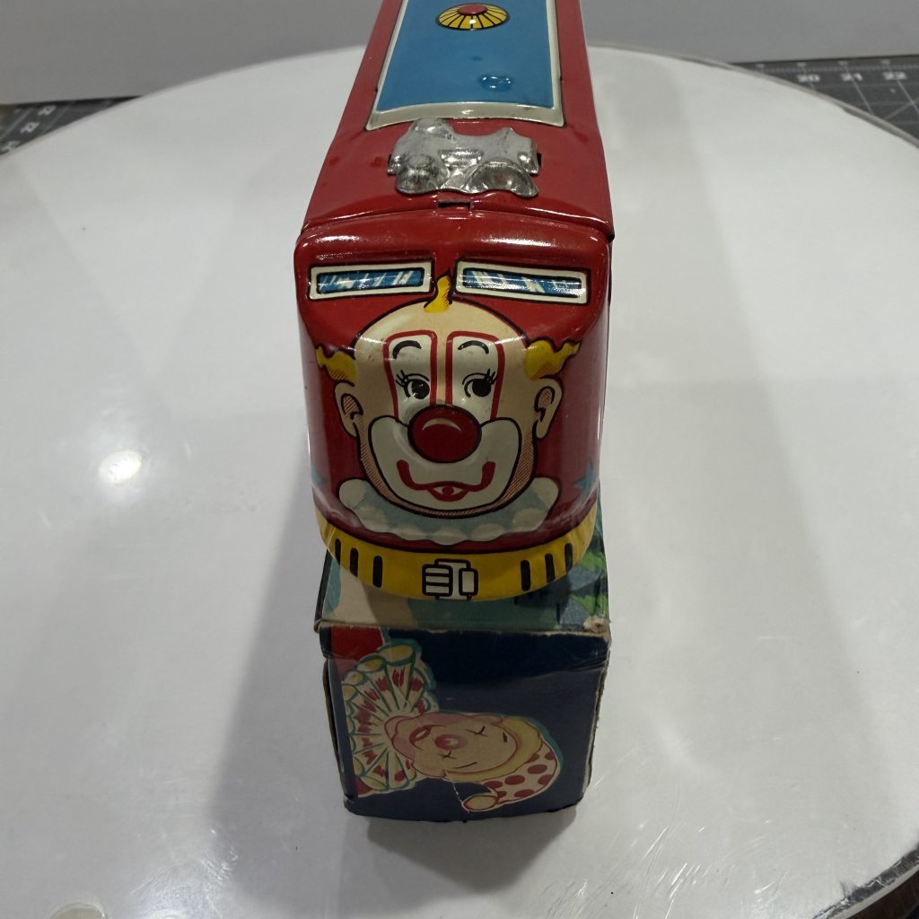 Vintage 1950s 15" Friction Shinseiki Japanese Tin Circus Train NOS In Box view 8