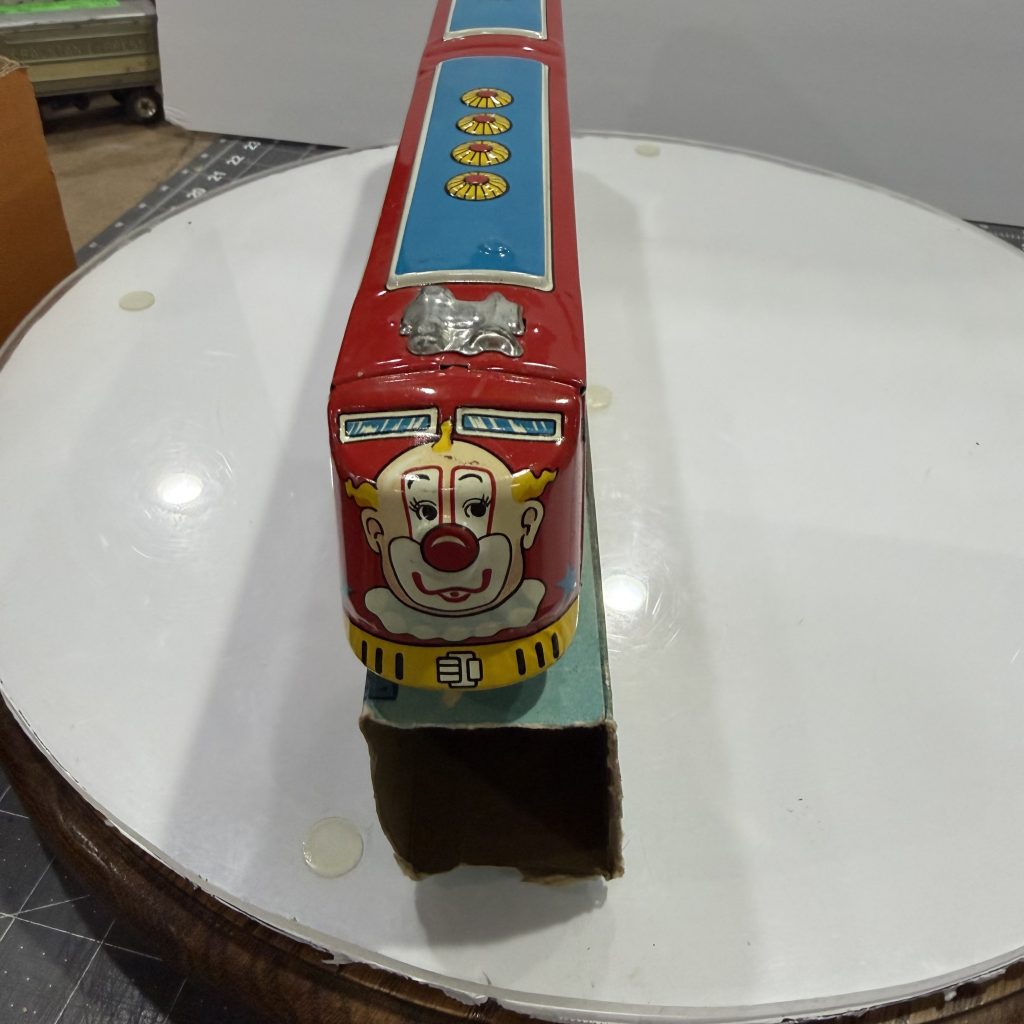 Vintage 1950s 15" Friction Shinseiki Japanese Tin Circus Train NOS In Box view 4