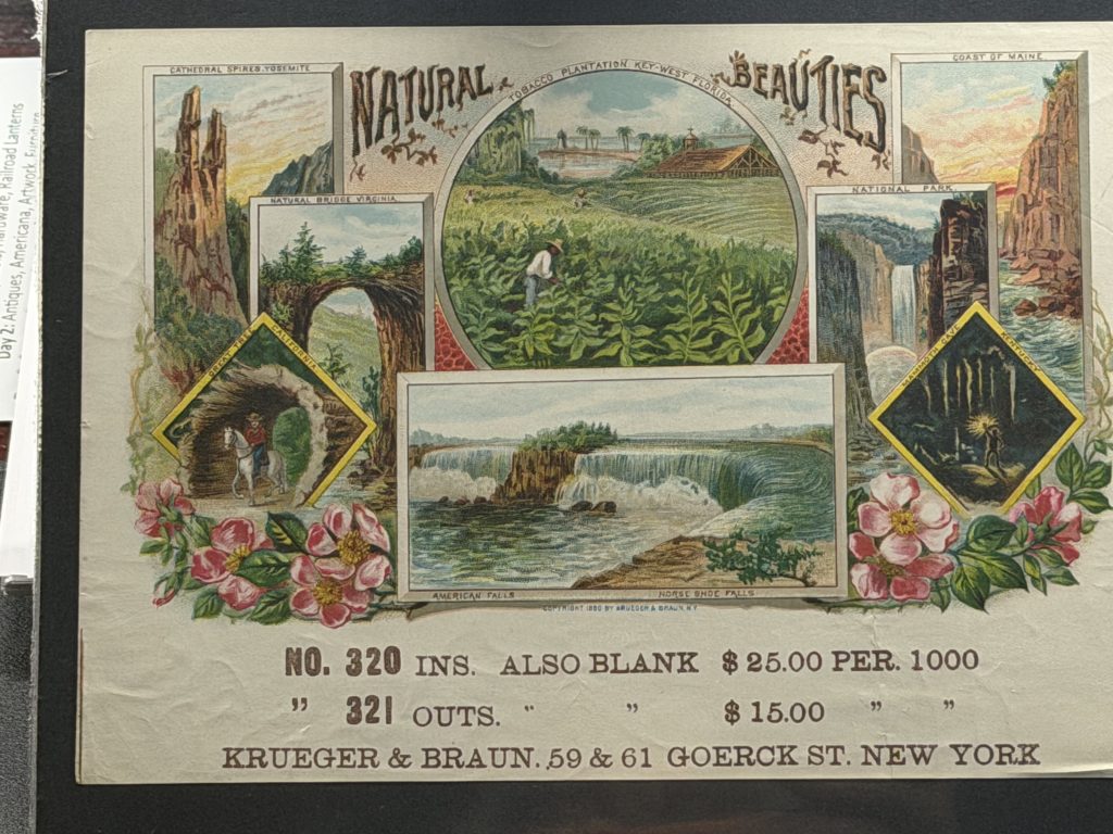 1890 Kruger & Braun Cigar Label Salesman Sample Natural Beauties Goerck St view 6