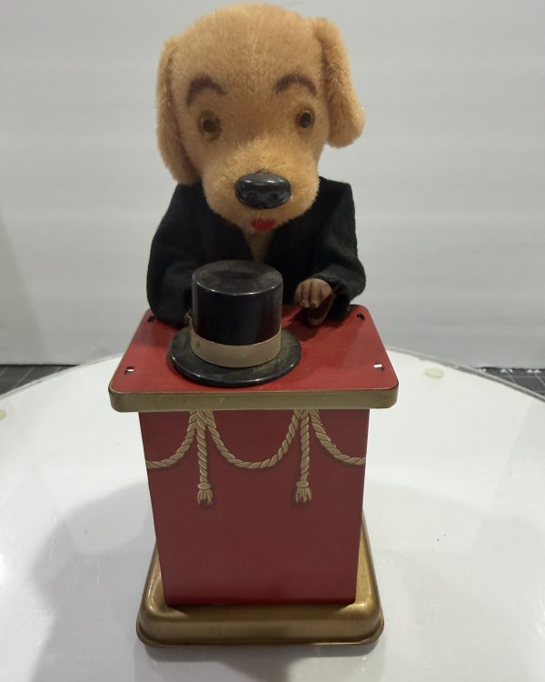 Vintage 1950s Alps Japan Triksie Magician Dog Windup Toy WORKING Near Mint
