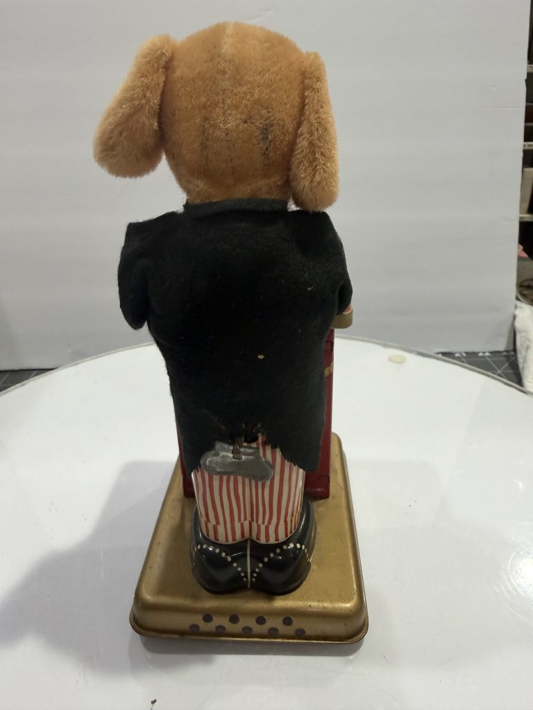Vintage 1950s Alps Japan Triksie Magician Dog Windup Toy WORKING Near Mint view 4